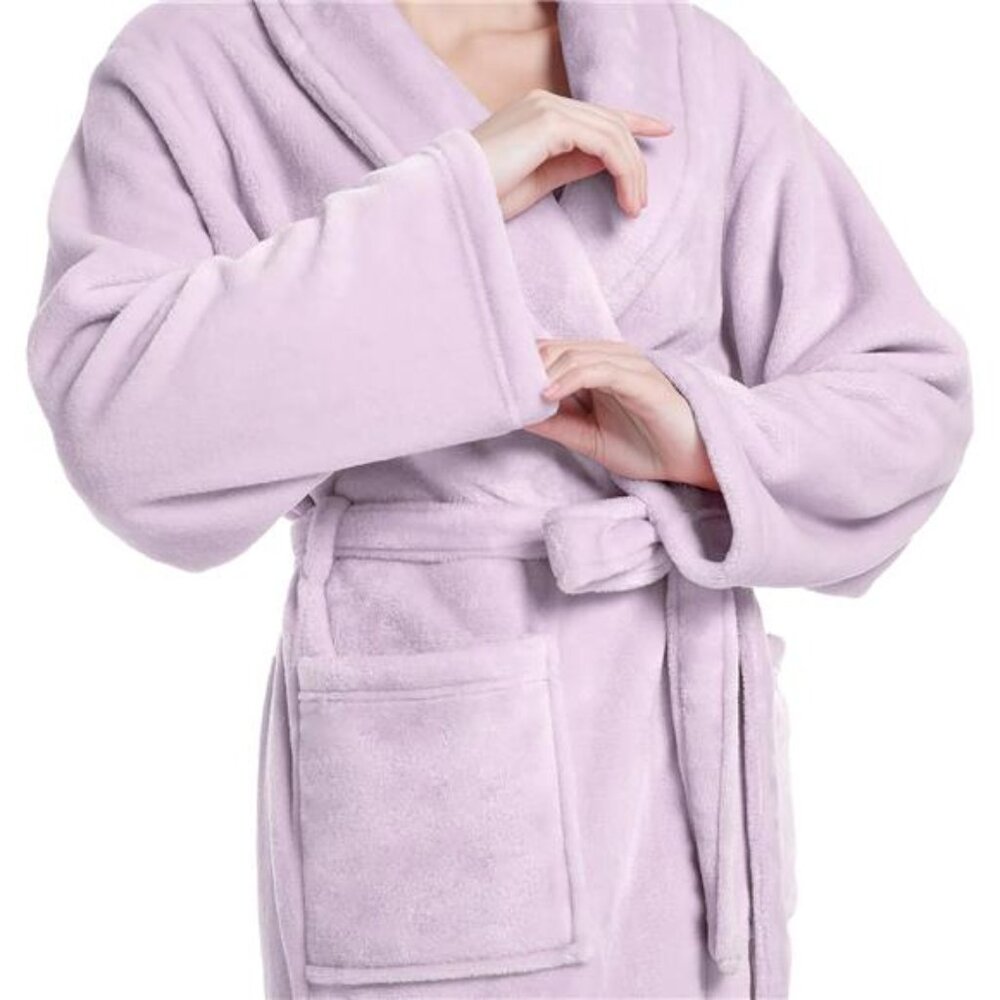 Plush Soft Robes for Women, Premium Fleece Womens Robe Cozy Warm Bathrobe - Picture 3 of 6